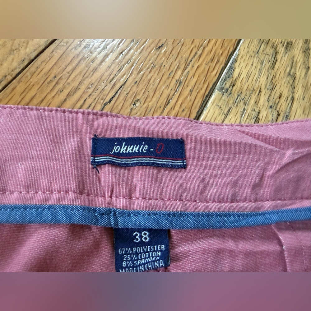 Johnnie-O Dawn 2 Dusk Hybrid Shorts Lightweight Pockets Malibu Red Men’s Size 38 - Picture 9 of 16